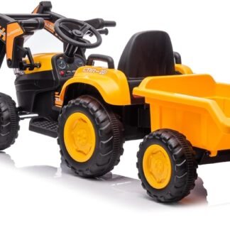 Tractor-Excavadora con Remolque Stone-AT 12V - AMARILLA, RC, 2-6 AÑOS  INDA935-STONE-AT